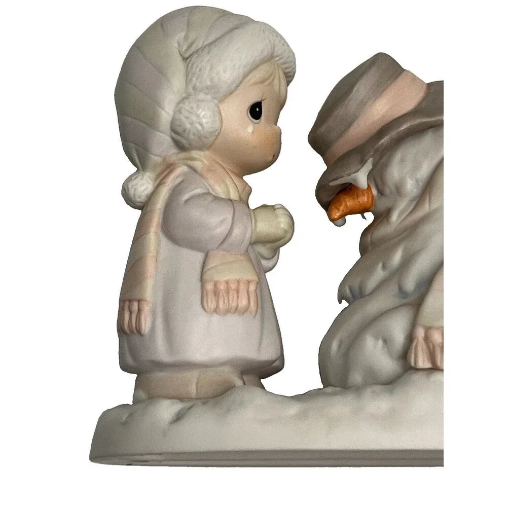 Precious Moments “We’re Going To Miss You” Enesco 524913 1990 Girl And Snowman